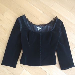 vintage Morgane le Fay black velvet topper